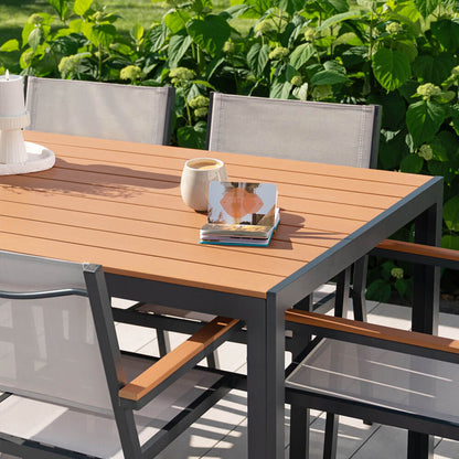 Home Deluxe Gartentisch in Holzoptik CANTOS - 150 x 90 cm