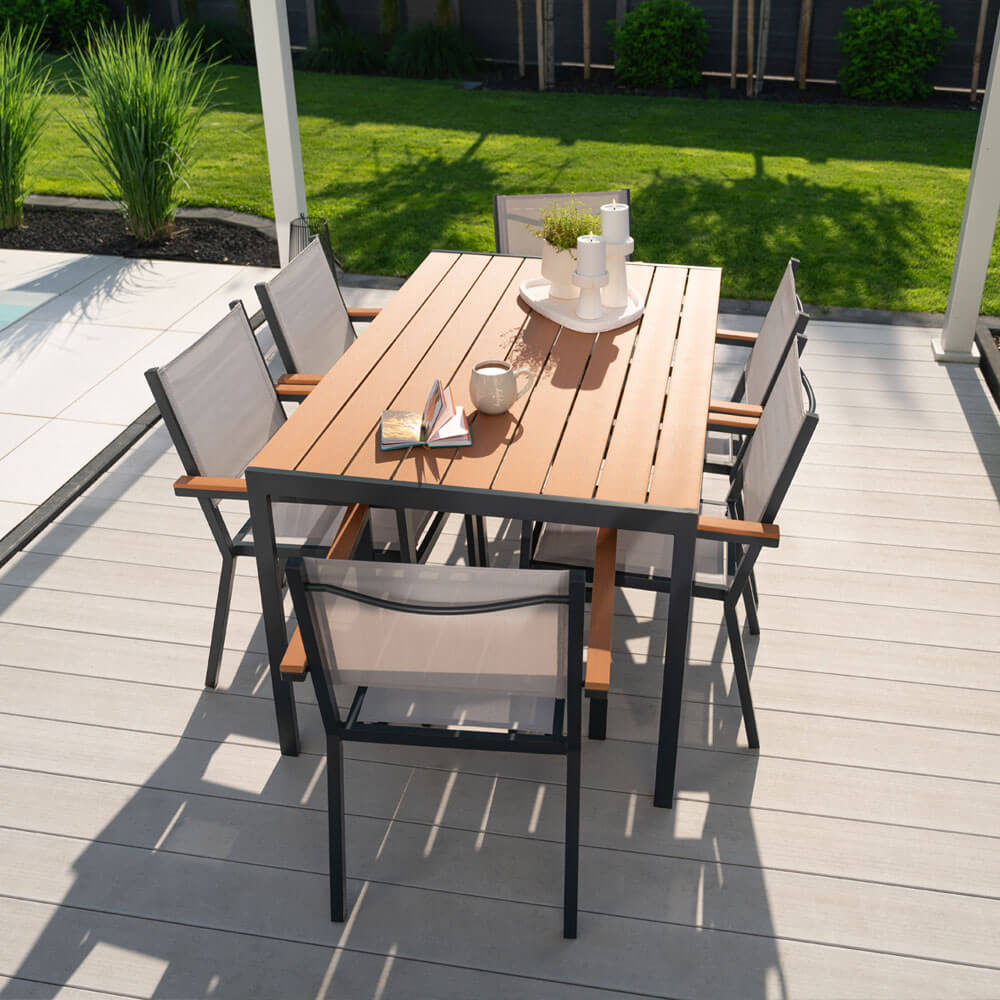 Home Deluxe Garten-Sitzgruppe in Holzoptik CANTOS SEDIA
