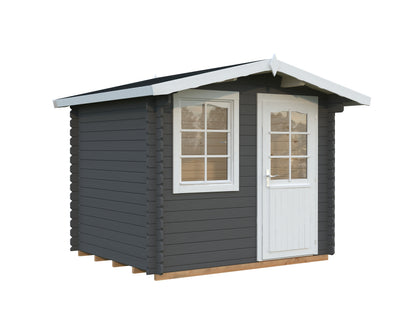 Palmako Emma 4,6 m2 - Lackiert dunkelgrau RAL7012 + weiß RAL9016