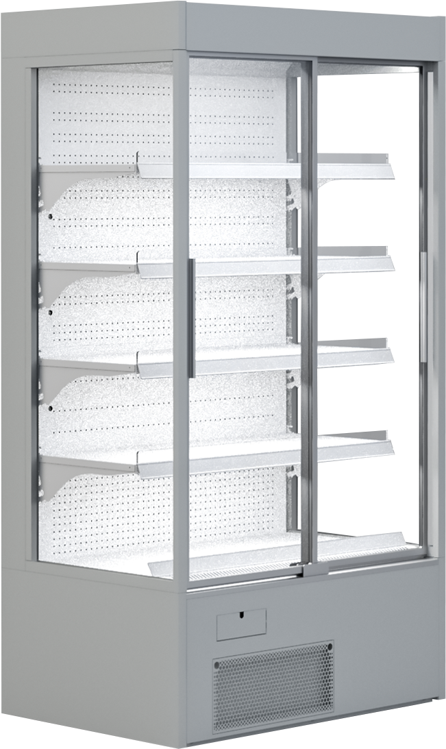 KBS Gastrotechnik Wandkühlregal Variant 132 mit Glasschiebetüren