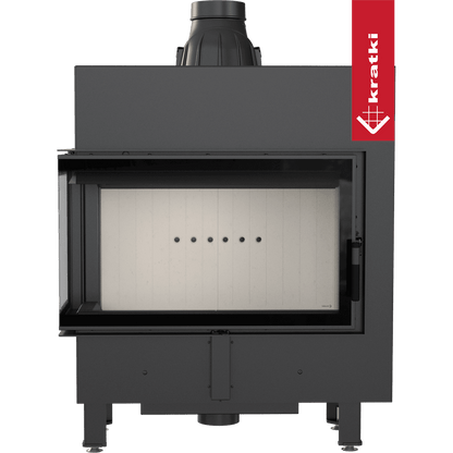 Kratki Kamineinsatz aus Stahl KRATKI LUCY SLIM links 10 kW Ø 160