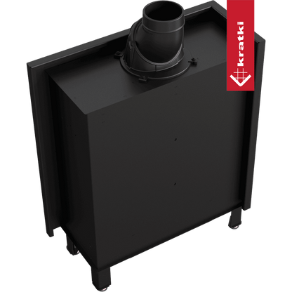 Kratki Kamineinsatz aus Stahl KRATKI LUCY SLIM links 10 kW Ø 160