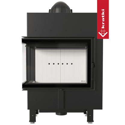 Kratki Kamineinsatz aus Stahl KRATKI LUCY SLIM links 8 kW Ø 160