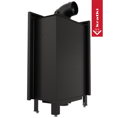 Kratki Kamineinsatz aus Stahl KRATKI LUCY SLIM links 8 kW Ø 160