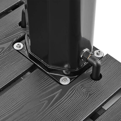 Home Deluxe Solardusche mit Bodenplatte PAROS - Anthrazit