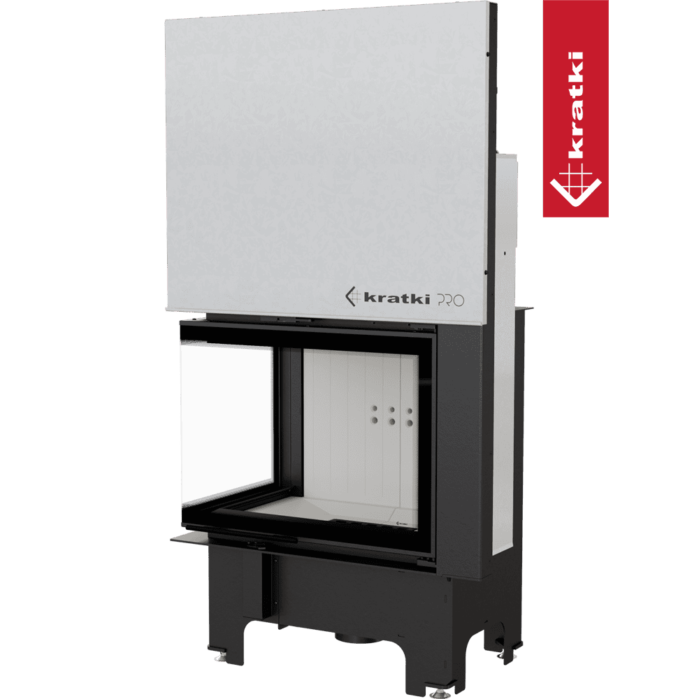 Kratki Kamineinsatz aus Stahl KRATKI VNL 700/480 12 kW Ø 200 mit Schiebetür