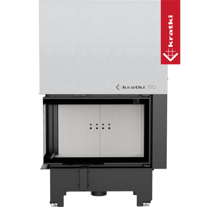 Kratki Kamineinsatz aus Stahl KRATKI VNL 810/410 14 kW Ø 200 mit Schiebetür