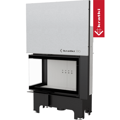Kratki Kamineinsatz aus Stahl KRATKI VNL 810/410 14 kW Ø 200 mit Schiebetür