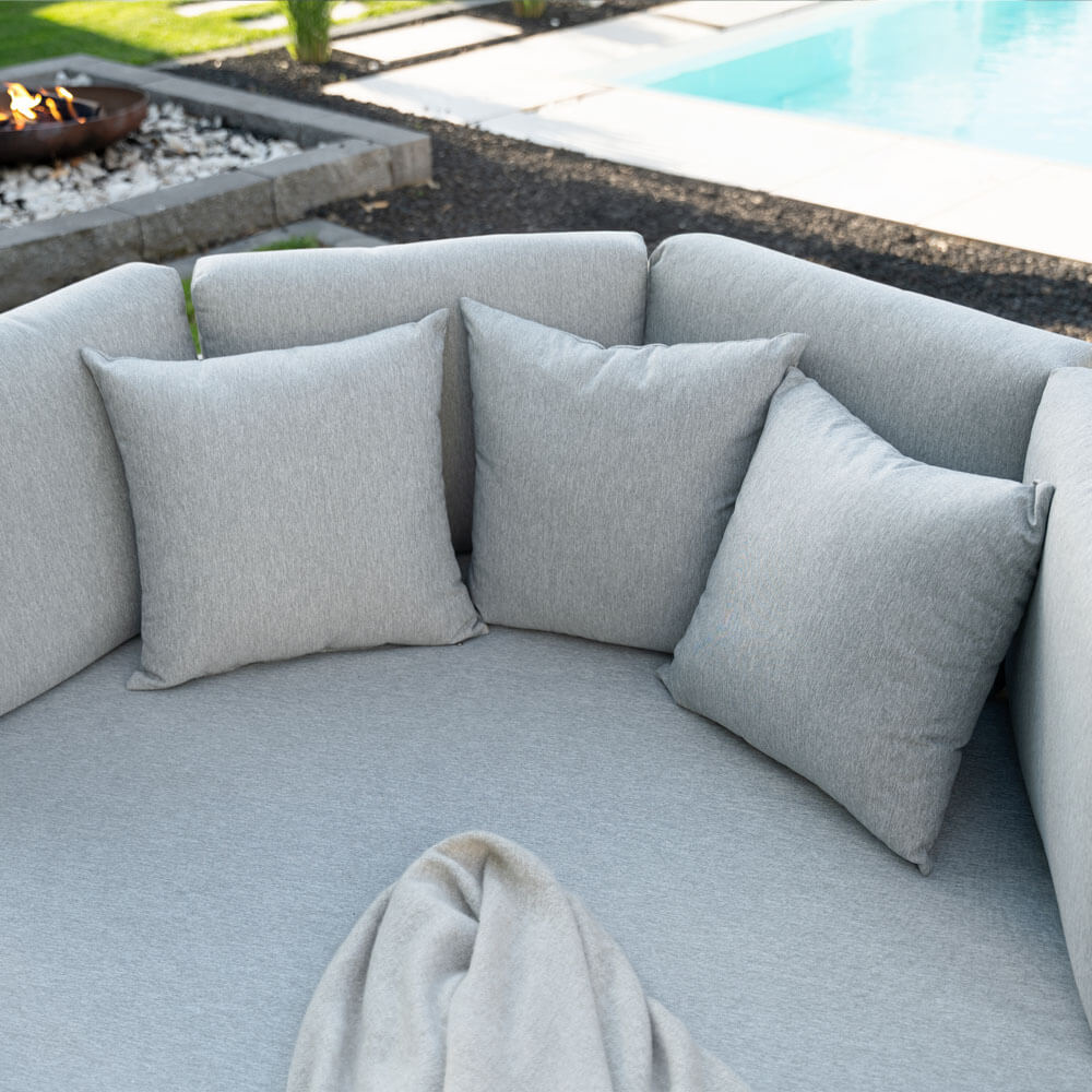 Home Deluxe Daybed Outdoor FLORIDA inkl. Beistelltische - Grau