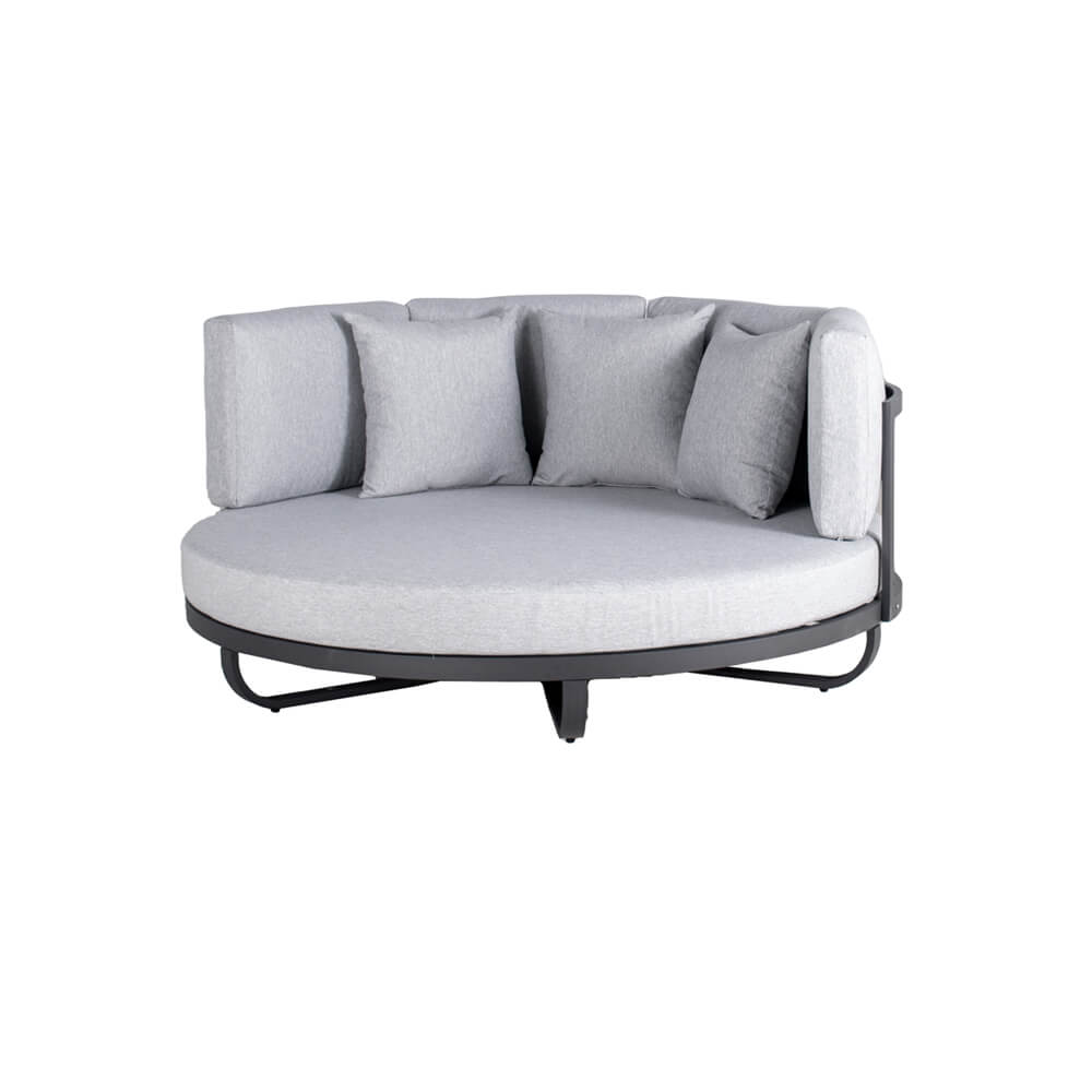 Home Deluxe Daybed Outdoor FLORIDA inkl. Beistelltische - Grau