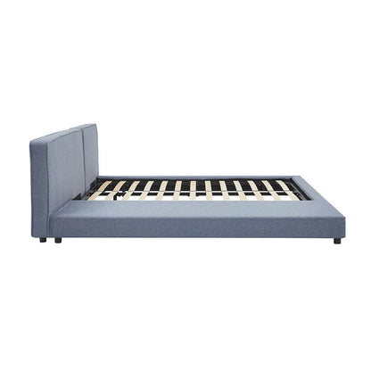 Home Deluxe Bett mit Ablage GALAXIS - 140 x 200 cm Grau