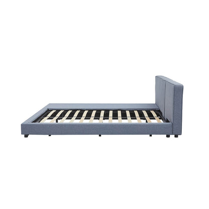 Home Deluxe Bett mit Ablage GALAXIS - 140 x 200 cm Grau