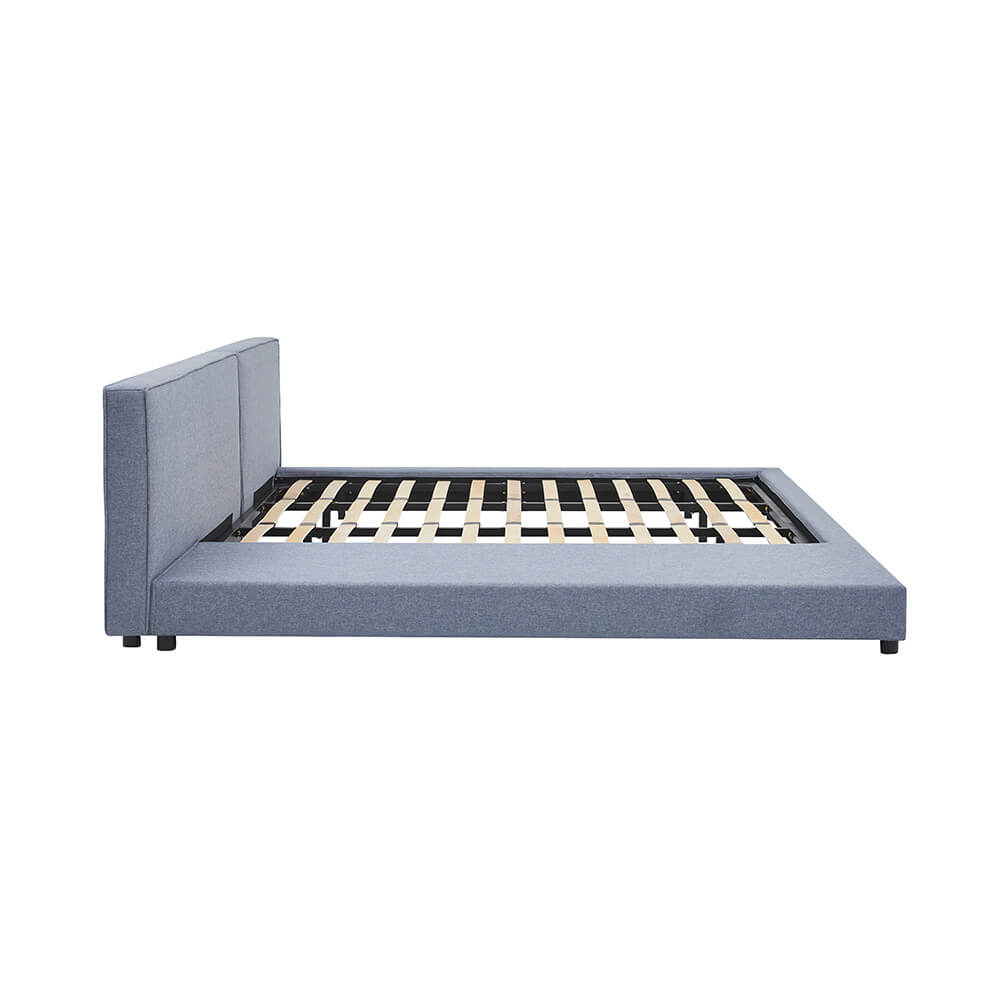 Home Deluxe Bett mit Ablage GALAXIS - 180 x 200 cm Grau