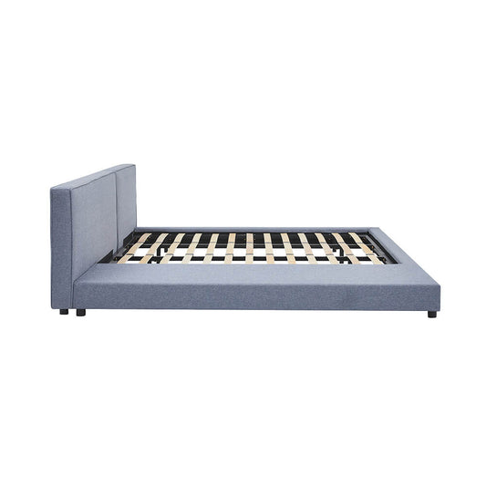 Home Deluxe Bett mit Ablage GALAXIS - 180 x 200 cm Grau