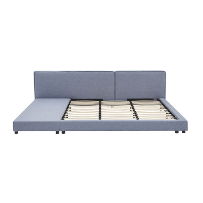 Home Deluxe Bett mit Ablage GALAXIS - 140 x 200 cm Grau