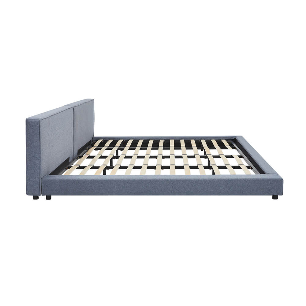 Home Deluxe Bett mit Ablage GALAXIS - 270 x 200 cm Grau