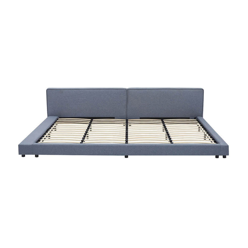 Home Deluxe Bett mit Ablage GALAXIS - 270 x 200 cm Grau