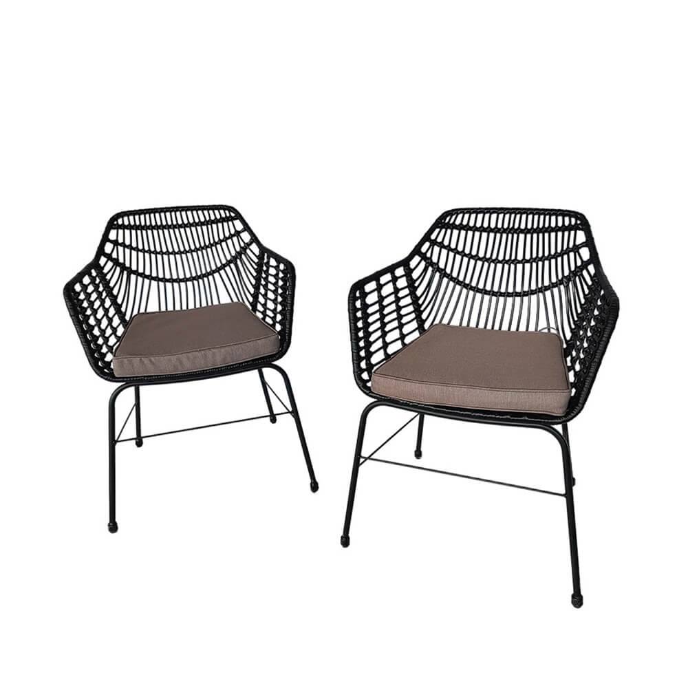Home Deluxe Gartenstuhl inkl. Sitzkissen TARA - 8er Set