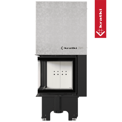 Kratki Kamineinsatz aus Stahl KRATKI VNL 480/480 8 kW Ø 200 mit Schiebetür