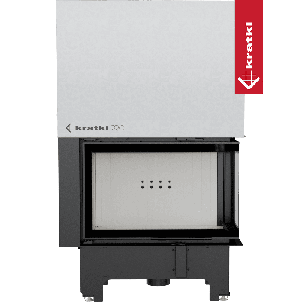 Kratki Kamineinsatz aus Stahl KRATKI VNP 810/410 14 kW Ø 200 mit Schiebetür