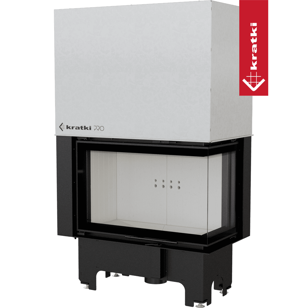 Kratki Kamineinsatz aus Stahl KRATKI VNP 810/410 14 kW Ø 200 mit Schiebetür