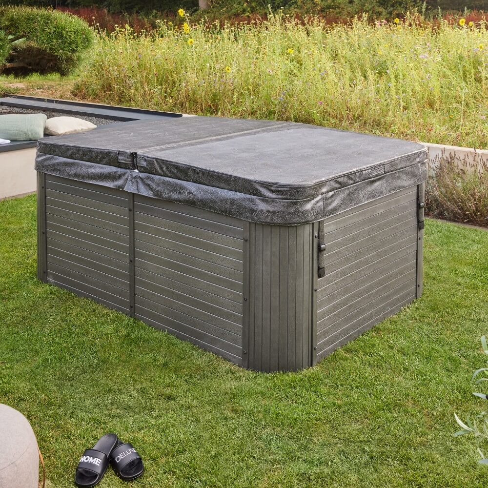 Home Deluxe Outdoor Whirlpool BEACH - Mit Treppe und Thermoabdeckung