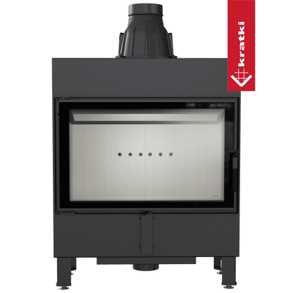 Kratki Kamineinsatz aus Stahl KRATKI LUCY SLIM 10 kW Ø 160 Doppelverglassung
