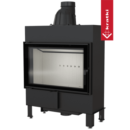 Kratki Kamineinsatz aus Stahl KRATKI LUCY SLIM 10 kW Ø 160 Doppelverglassung