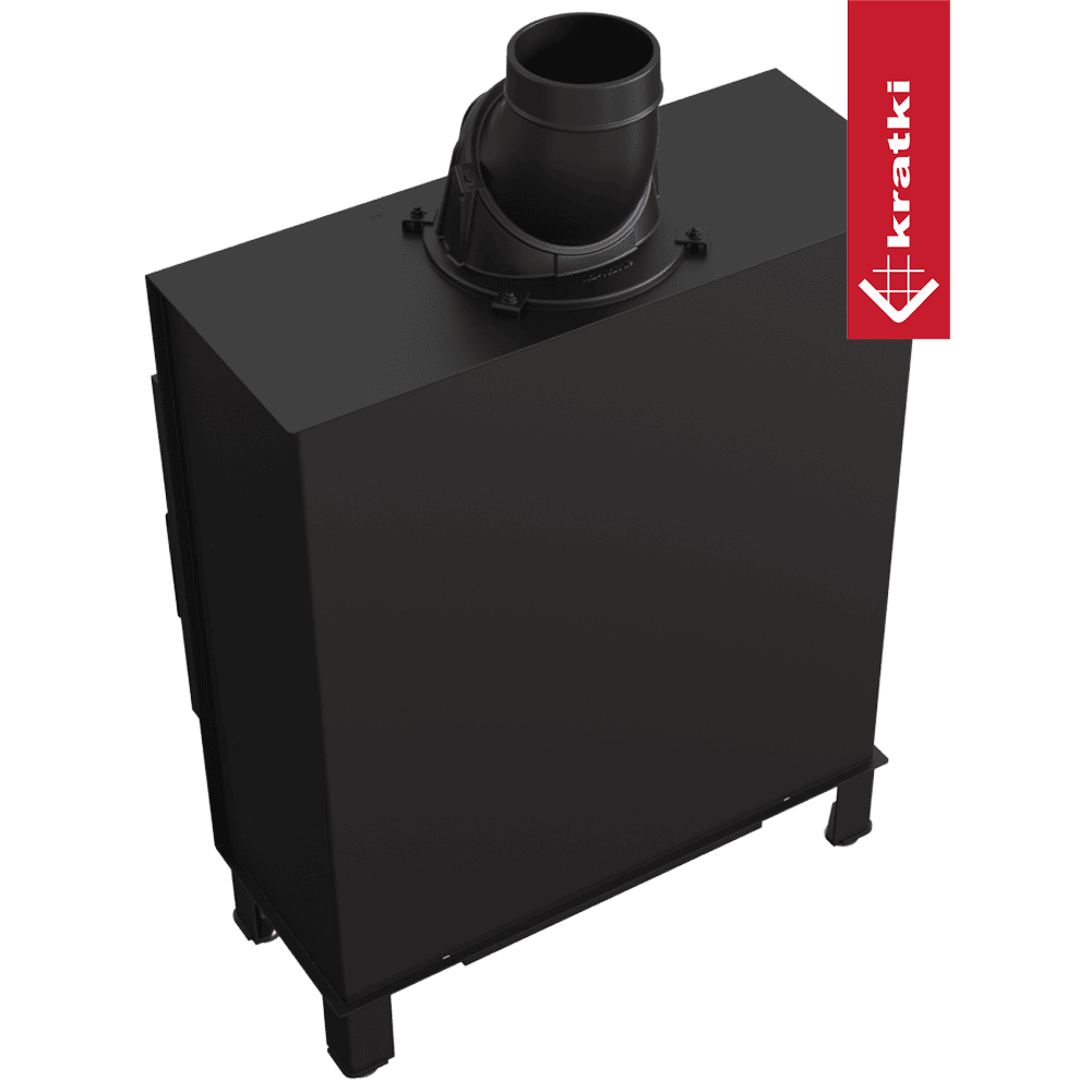 Kratki Kamineinsatz aus Stahl KRATKI LUCY SLIM 10 kW Ø 160 Doppelverglassung