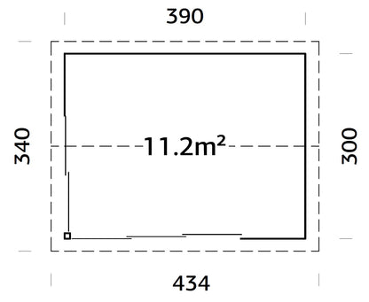 Palmako Amanda 11,2 m2 Slide - Transparent tauchgrundiert