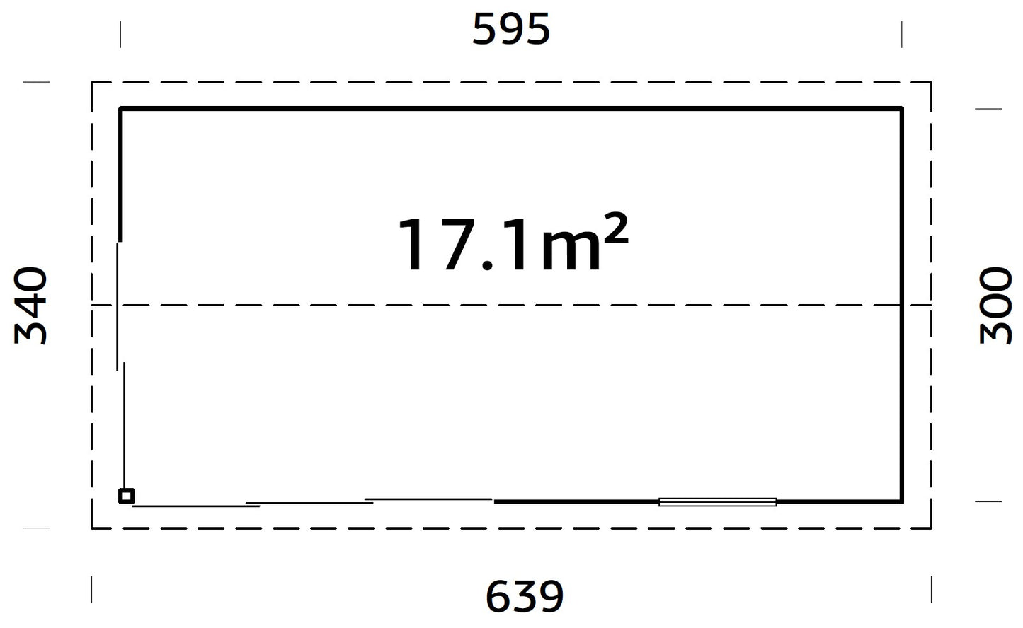 Palmako Amanda 17,1 m2 Slide - Transparent tauchgrundiert