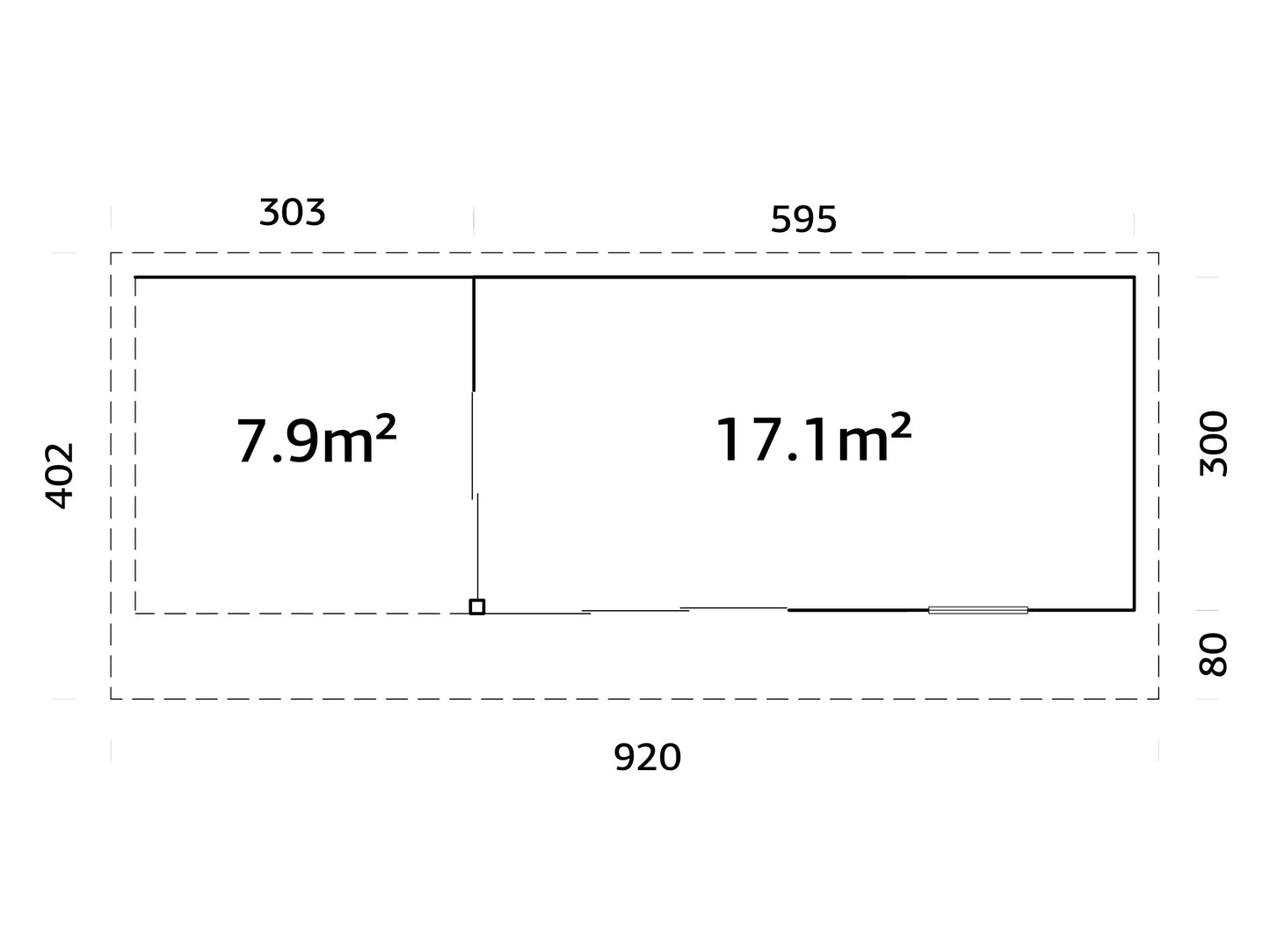 Palmako Andrea 17,1+7,9 m2 Slide - Transparent tauchgrundiert