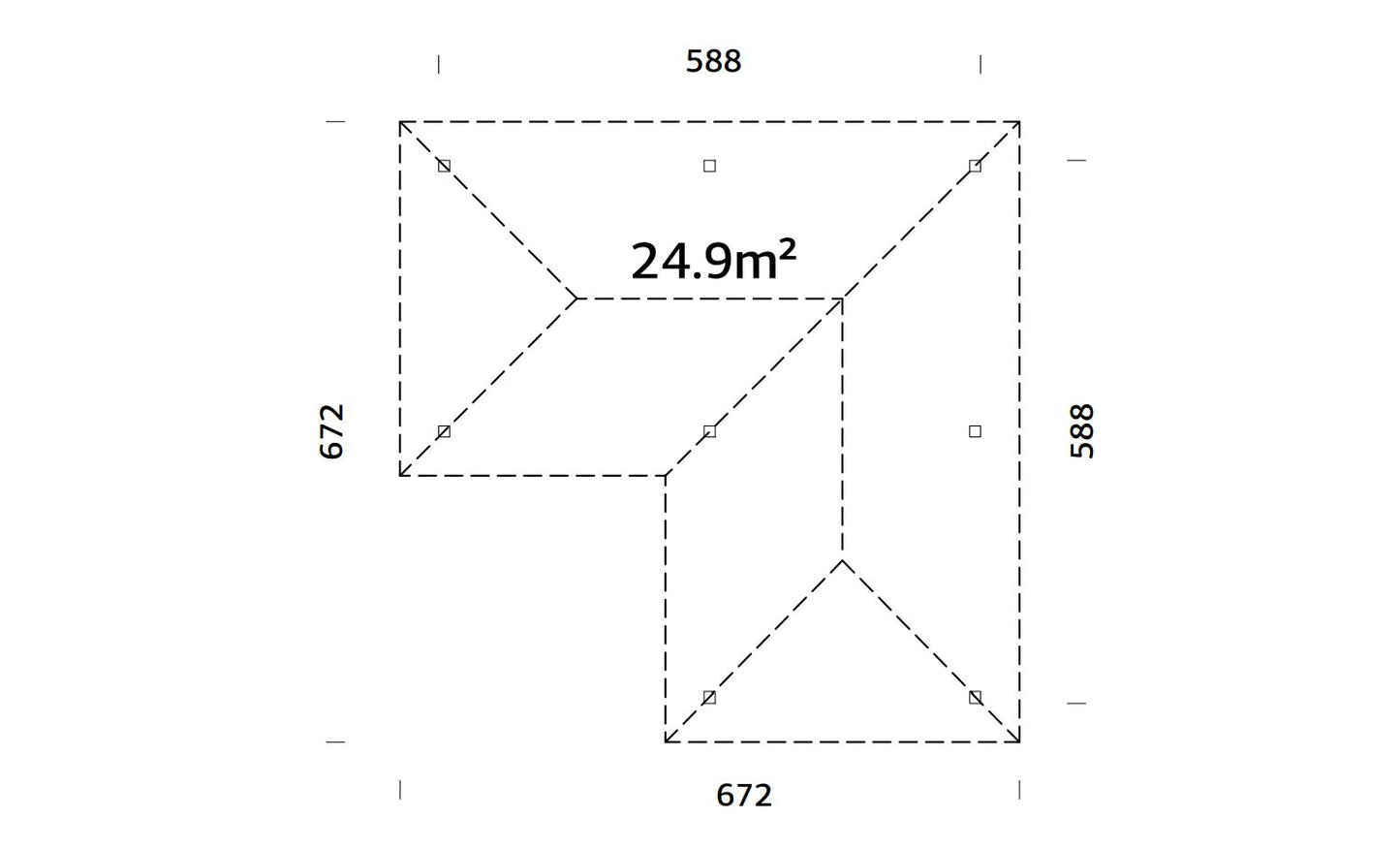 Palmako Bianca 24,9 m2 - Naturbelassen