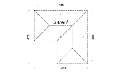 Palmako Bianca 24,9 m2 - Hellbraun tauchgrundiert