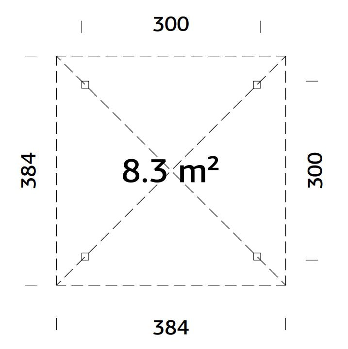 Palmako Bianca 8,3 m2 - Transparent tauchgrundiert