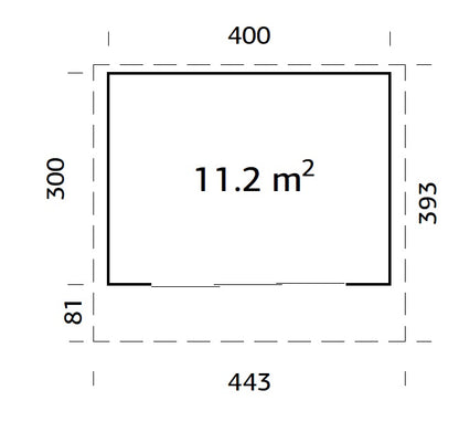 Palmako Grace 11,2 m2 - Lackiert dunkelgrau RAL7012 + anthrazit RAL7016