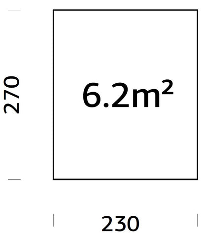 Palmako Fundamentrahmen 2,3x2,7 m (inkl. LogFoot) - Hellbraun tauchgrundiert