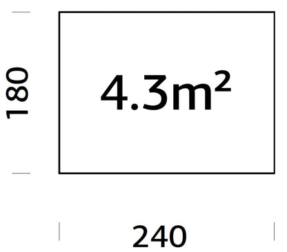 Palmako Fundamentrahmen 2,4x1,8 m (inkl. LogFoot) - Hellbraun tauchgrundiert