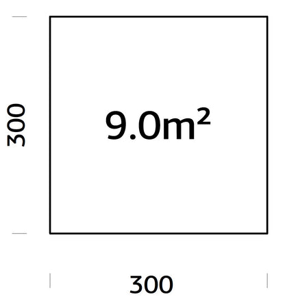 Palmako Fundamentrahmen 3x3 m (inkl. LogFoot) - Hellbraun tauchgrundiert