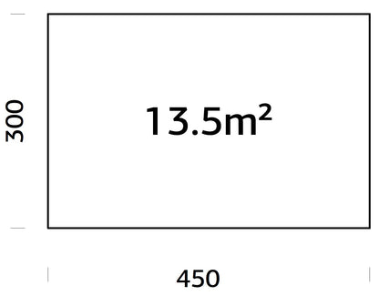 Palmako Fundamentrahmen 4,5x3 m (inkl. LogFoot) - Hellbraun tauchgrundiert