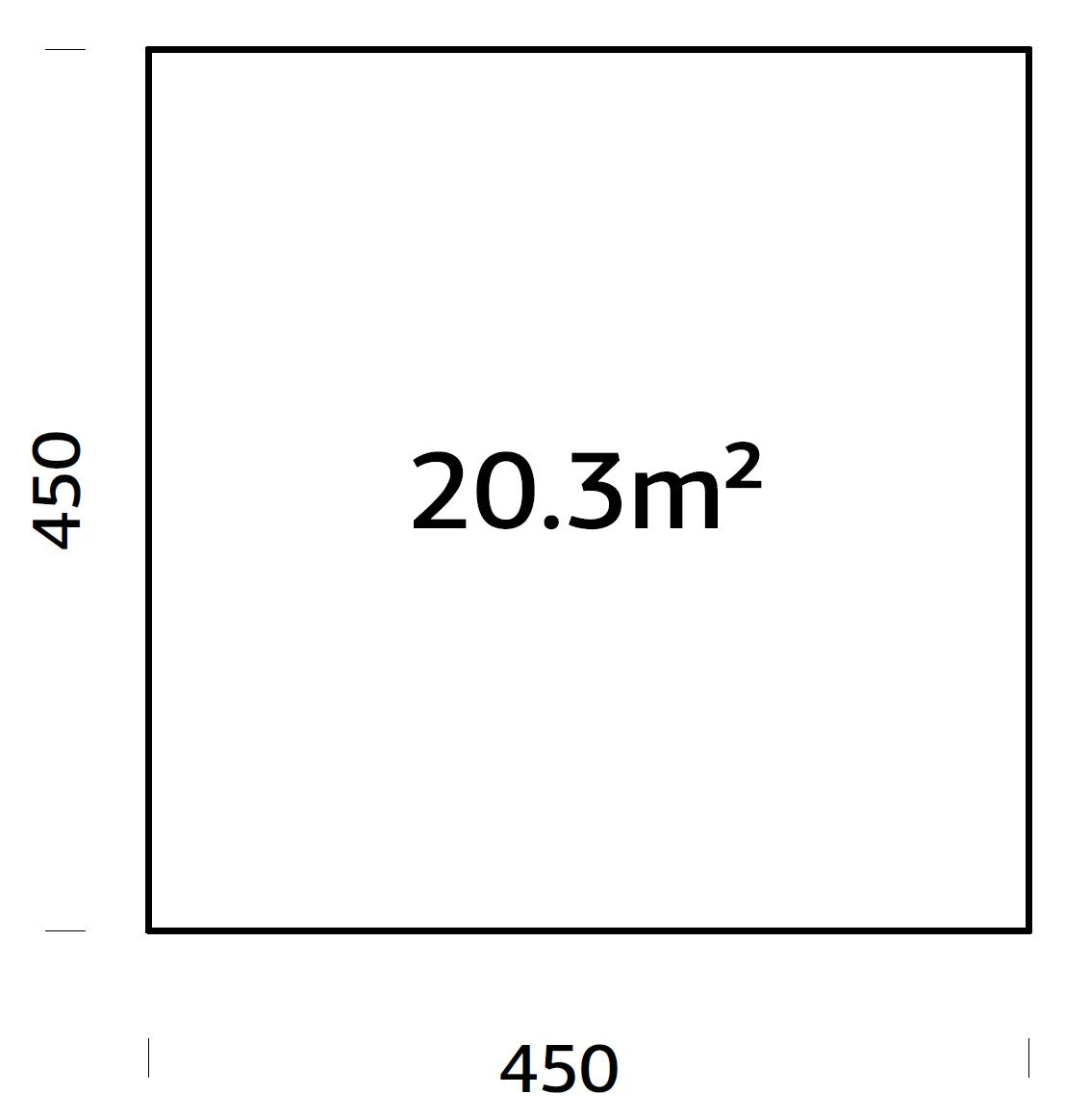 Palmako Fundamentrahmen 4,5x4,5 m (inkl. LogFoot) - Hellbraun tauchgrundiert
