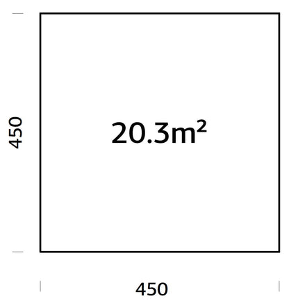 Palmako Fundamentrahmen 4,5x4,5 m (inkl. LogFoot) - Hellbraun tauchgrundiert