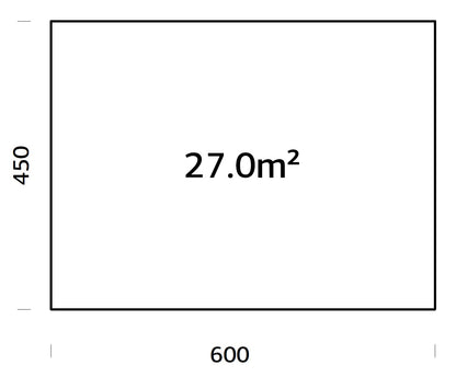 Palmako Fundamentrahmen 6x4,5 m (inkl. LogFoot) - Hellbraun tauchgrundiert