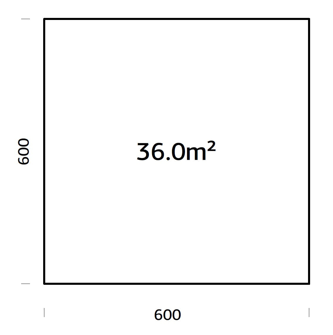 Palmako Fundamentrahmen 6x6 m (inkl. LogFoot) - Hellbraun tauchgrundiert