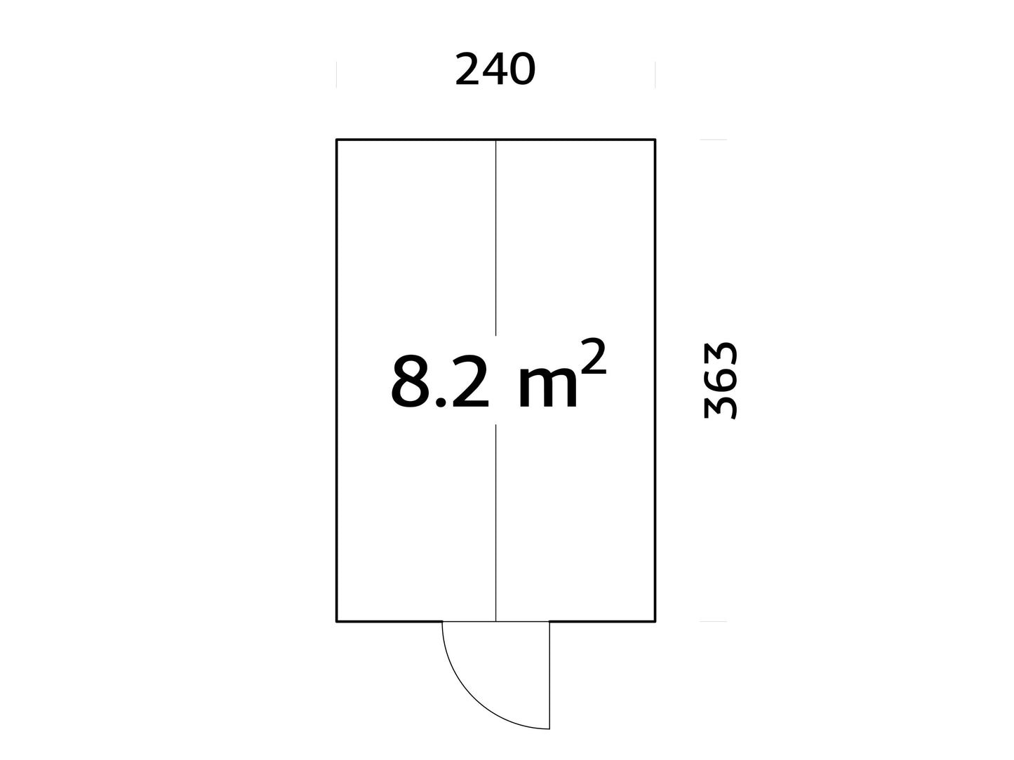 Palmako Emilia 8,2 m2 - Grau kesseldruckimprägniert