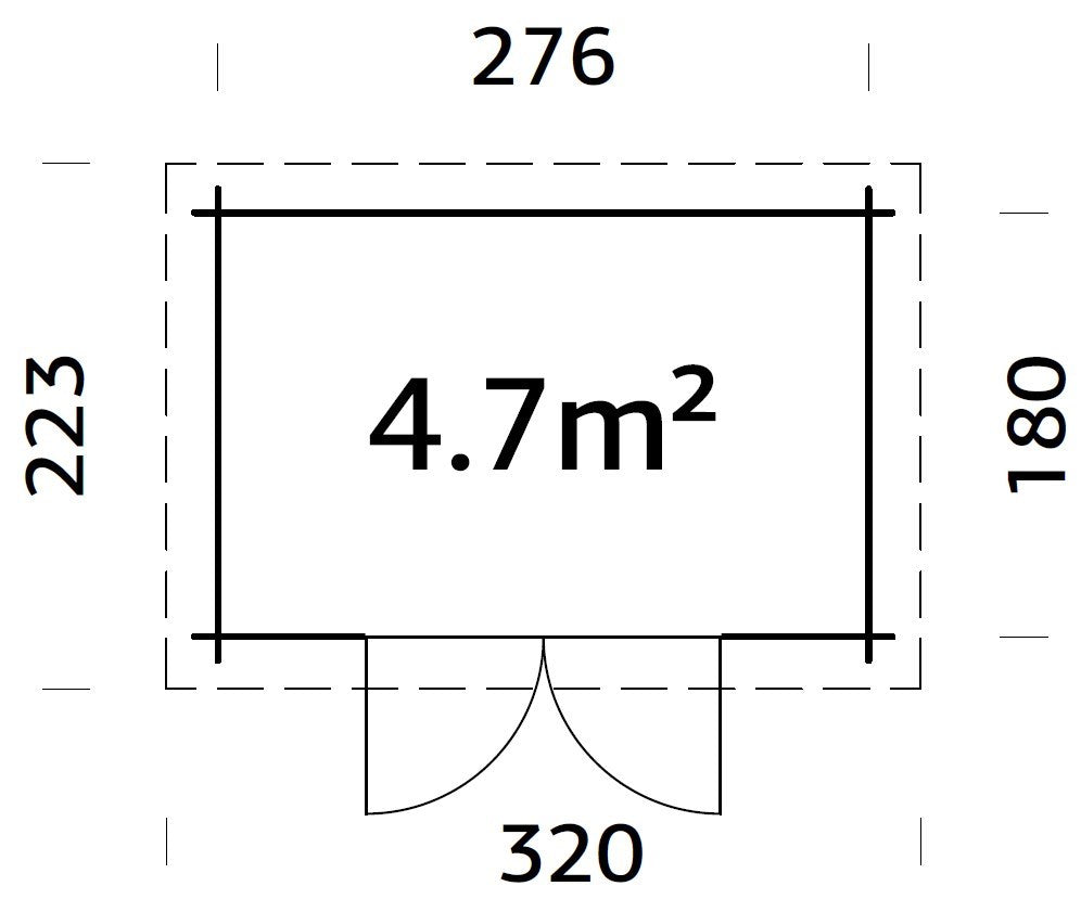 Palmako Alice 4,7 m2 - Braun kesseldruckimprägniert