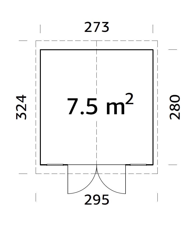 Palmako Dan 7,5 m2 - Transparent tauchgrundiert