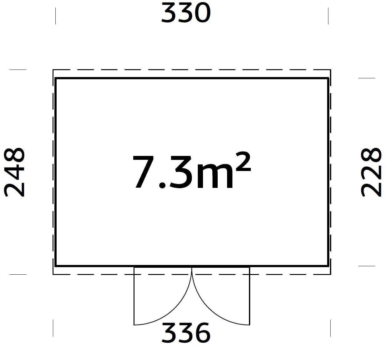 Palmako Elias 7,3 m2 - Naturbelassen