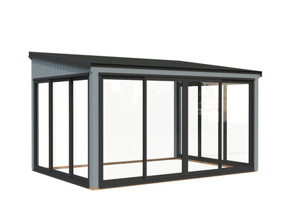 Palmako Lumi 11,6 m2 Slide - Lackiert dunkelgrau RAL7012