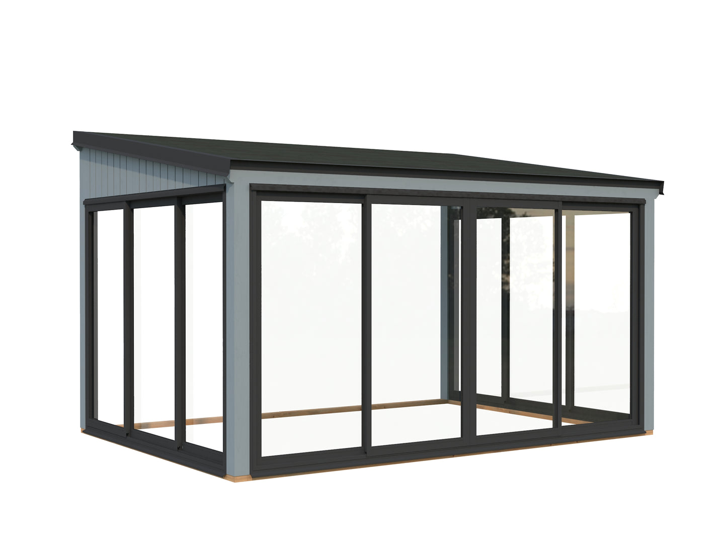 Palmako Lumi 11,6 m2 Slide - Lackiert weiß RAL9016